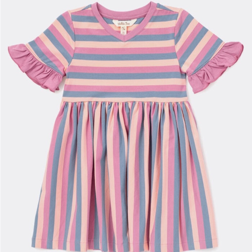 Matilda Jane Just Imagine Emery girls multi-striped Dress, Size 10